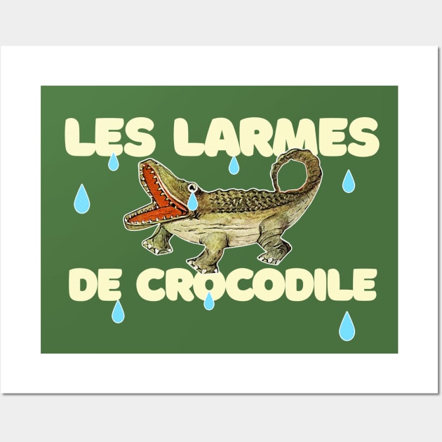 Les Larmes De Crocodile // French Vintage Illustration Design Wall Art by DankFutura